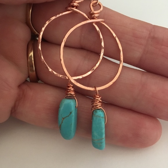 DesignsByKaren Jewelry - Hammered Copper Earrings 🦋